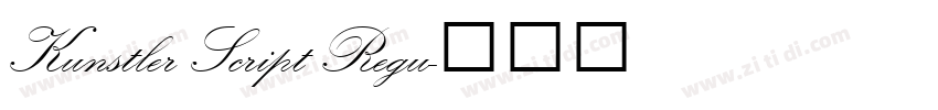 Kunstler Script Regu字体转换